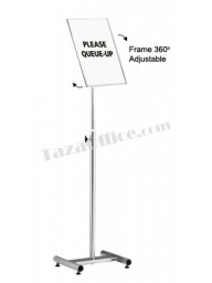 Stainless Steel Sign Board Stand (Adjustable)